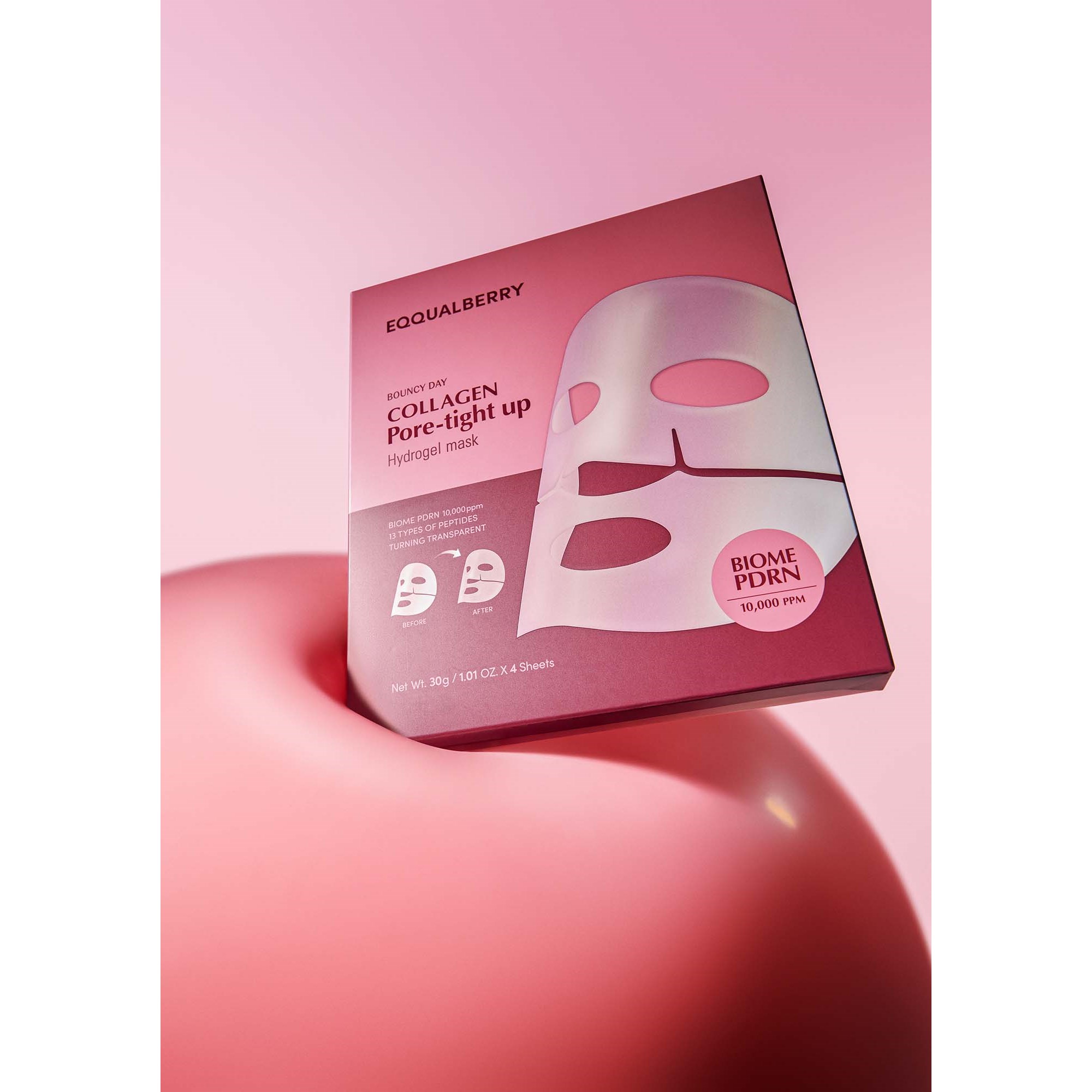 Eqqualberry Collagen Pore-Tight Up Hydrogel Mask 4 szt. (obrázok 3)