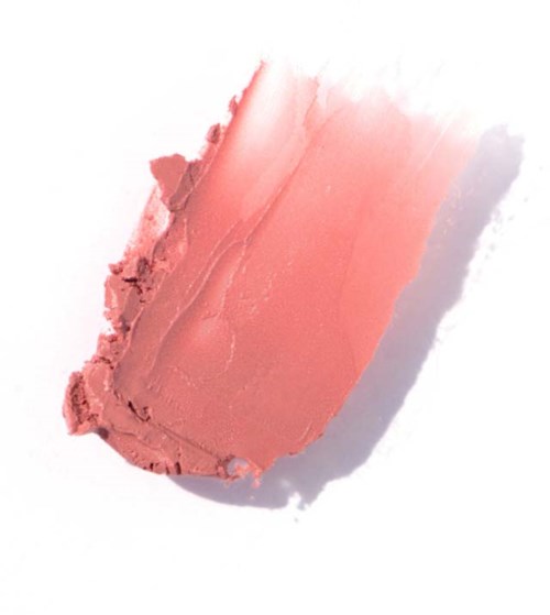 En smet av rosa make-up eller rouge med en ljus skugga på höger sida.