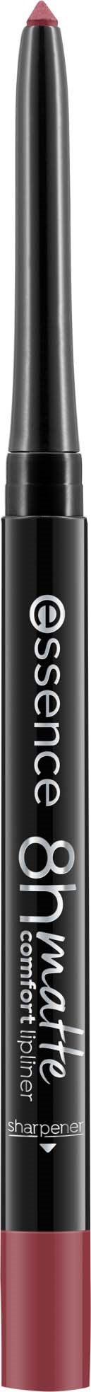 Eine schwarze und pinke Kosmetikstift mit dem Markennamen Essence. Es ist ein Lipliner oder ähnliches Kosmetikprodukt.