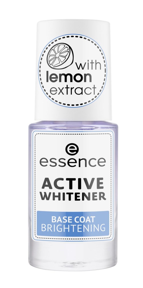 Essence Active Whitener perustahna, jossa sitruunaekstraktia, läpinäkyvässä pakkauksessa.