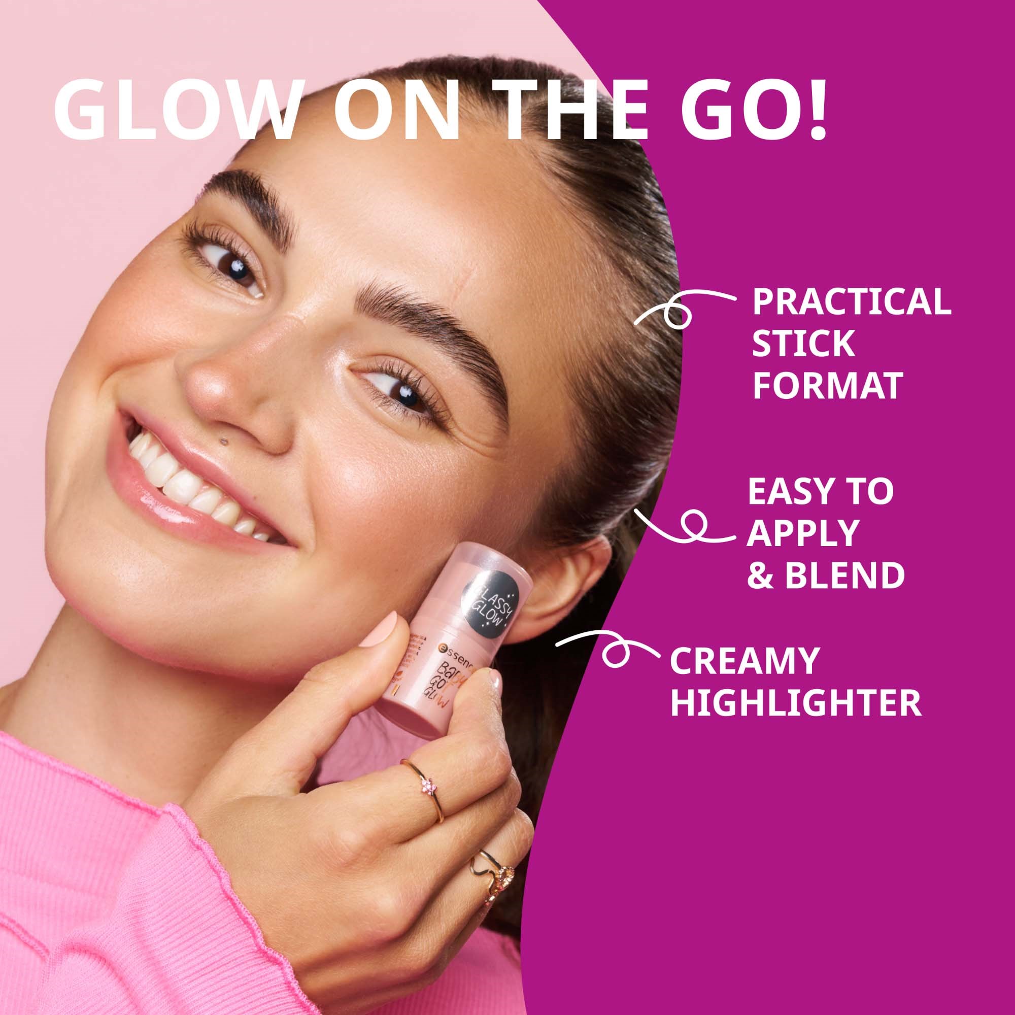 essence Baby Got Glow Highlighter Stick 10 Golden Aura (obrázok 6)