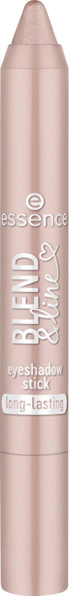 A pink eye shadow stick with the words "BLEND and FUR" on it, used for makeup, long-lasting.