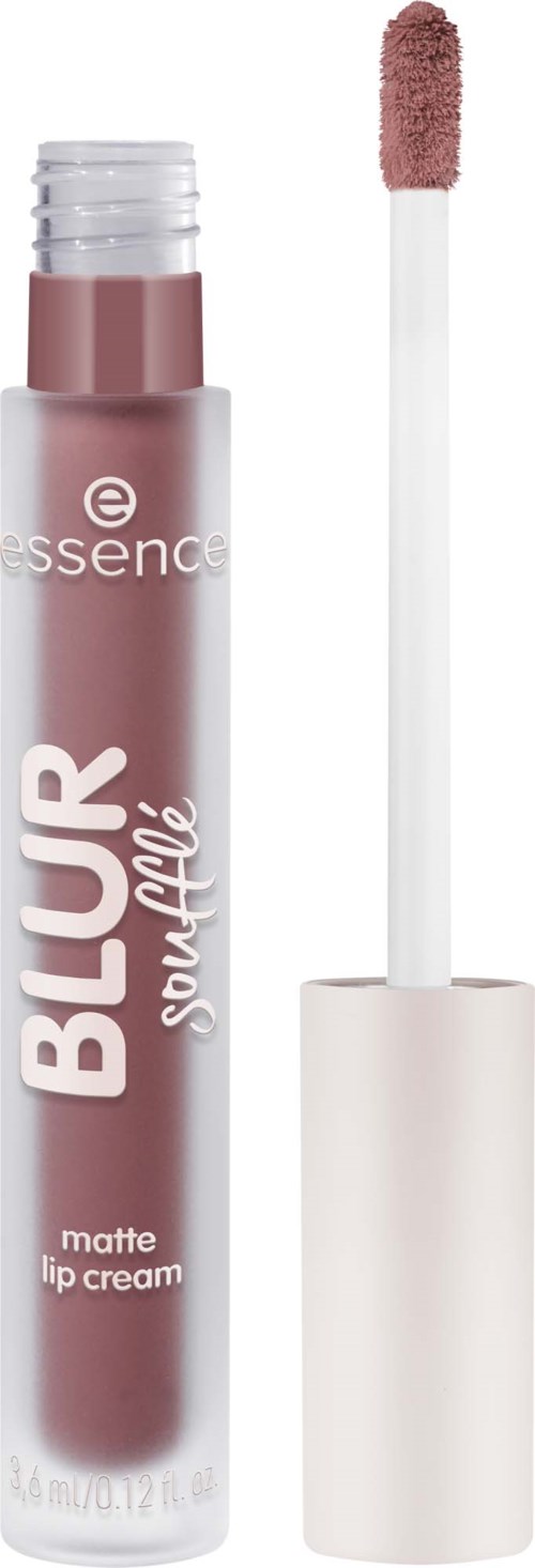 Ein matten Lippencreme-Tube mit Applikator zeigt rosa nude Lippenstift.