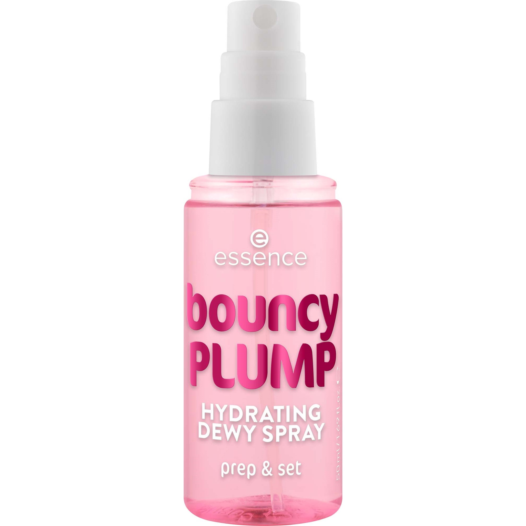 Fugtgivende & nærende pleje Essence Bouncy Plump Hydrating Dewy Setting Spray