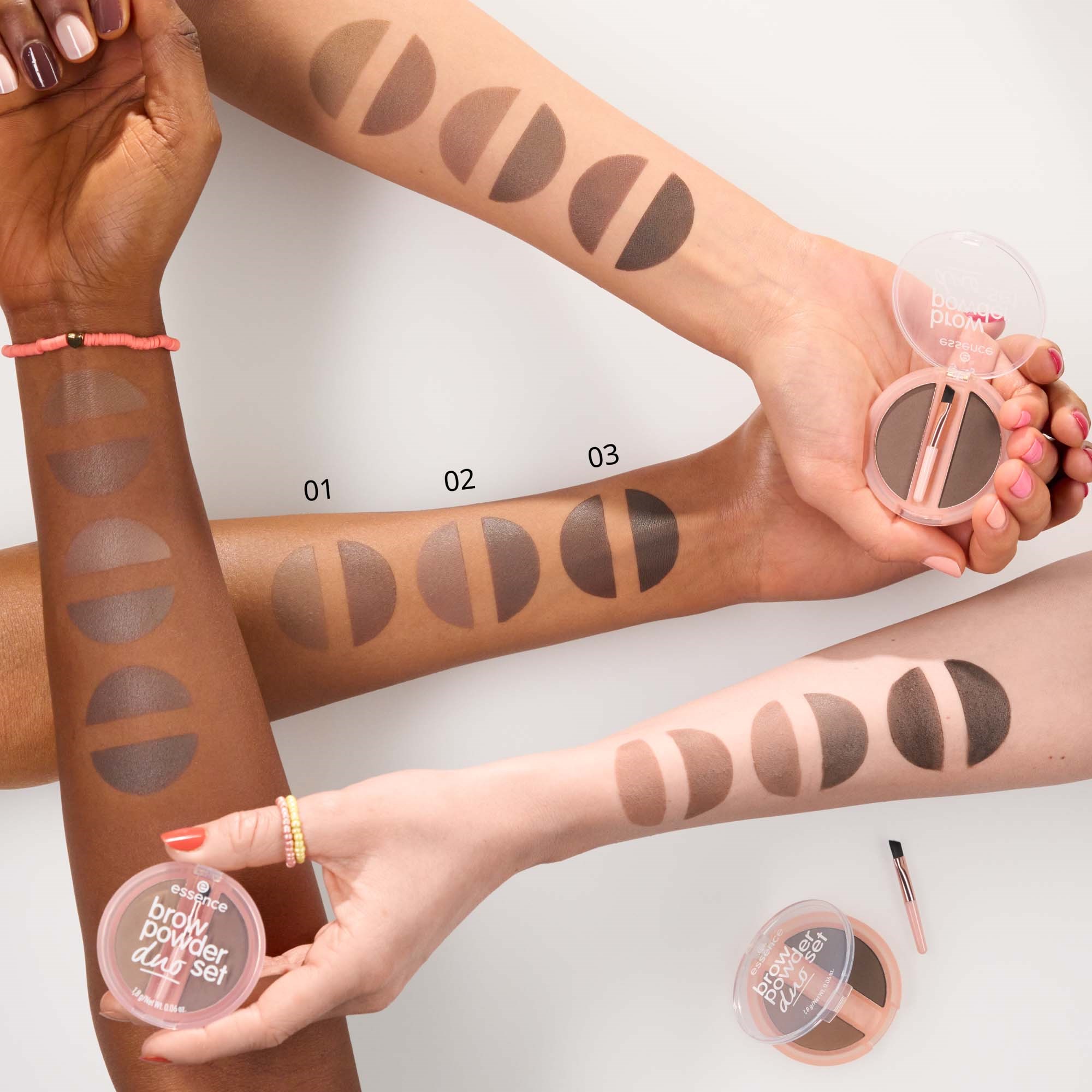 essence Brow Powder Duo Set 03 Dark (obrázok 4)