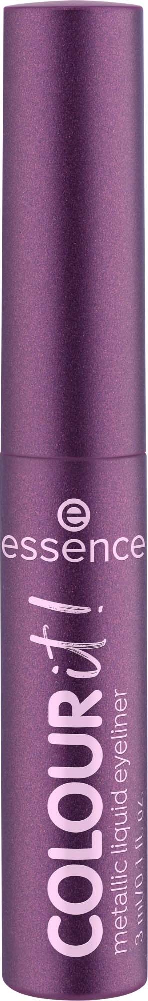En lilla sylindrisk tube med orden Essence Colour It! skrevet på den, sannsynligvis et sminkeprodukt.