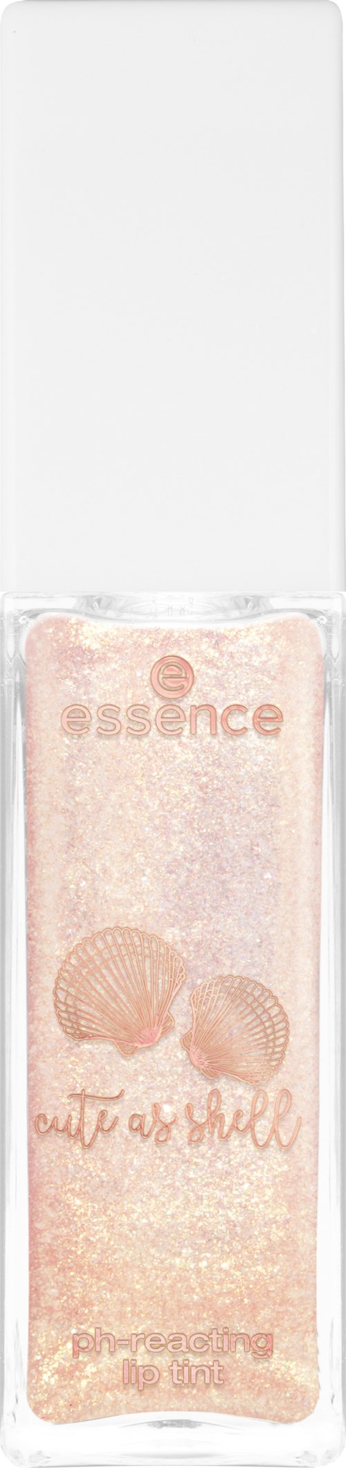 En flaska blush från Essence med rosa nyans och snäckdesign, märkt "Out as Shell."