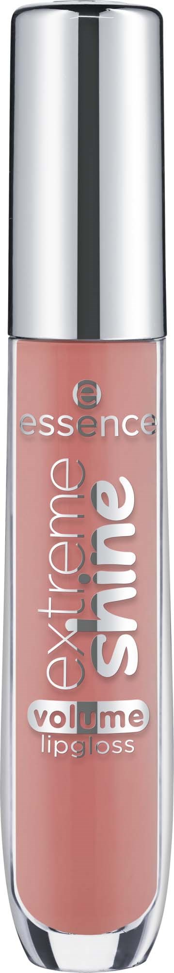 Ett läppglans med silverlock och rosa färg, märkt Extra Extreme Shine Volumé.