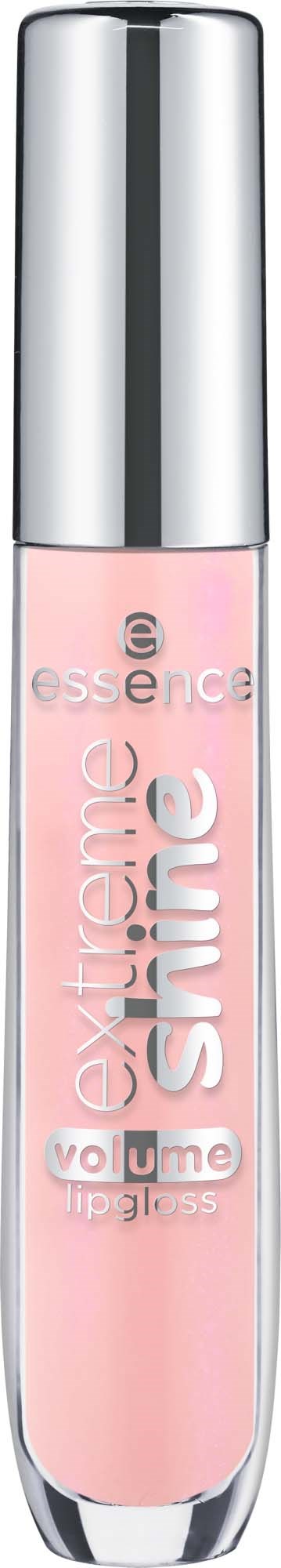 Vaaleanpunainen huulikiilto hopeisella korkilla ja merkillä Extreme Shine Volume Gloss.