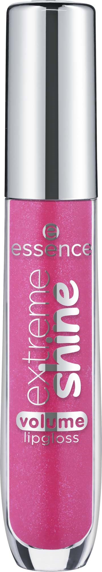 Pinkes Lipgloss mit Silberkappe aus der Essence Extreme Shine Reihe.