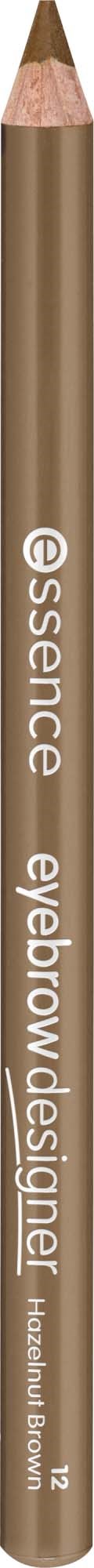 Ein brauner Augenbrauenstift mit der Aufschrift "essence eyebrow designer".