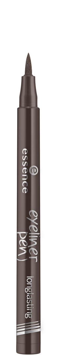 En brun ögonpenna märkta 'essence eye2eye' med spetsig spets.