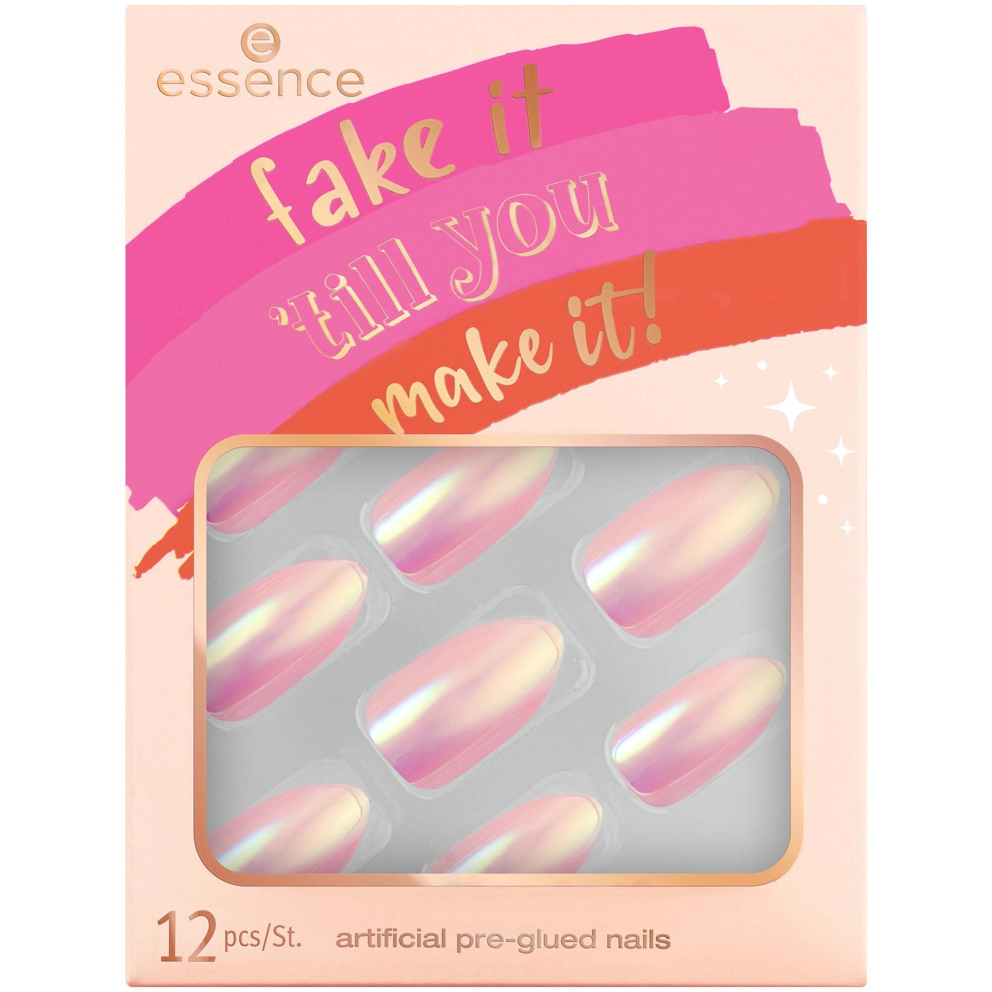 essence Fake It ’Till You Make It! Artificial Pre-Glued Nails 01 Holo