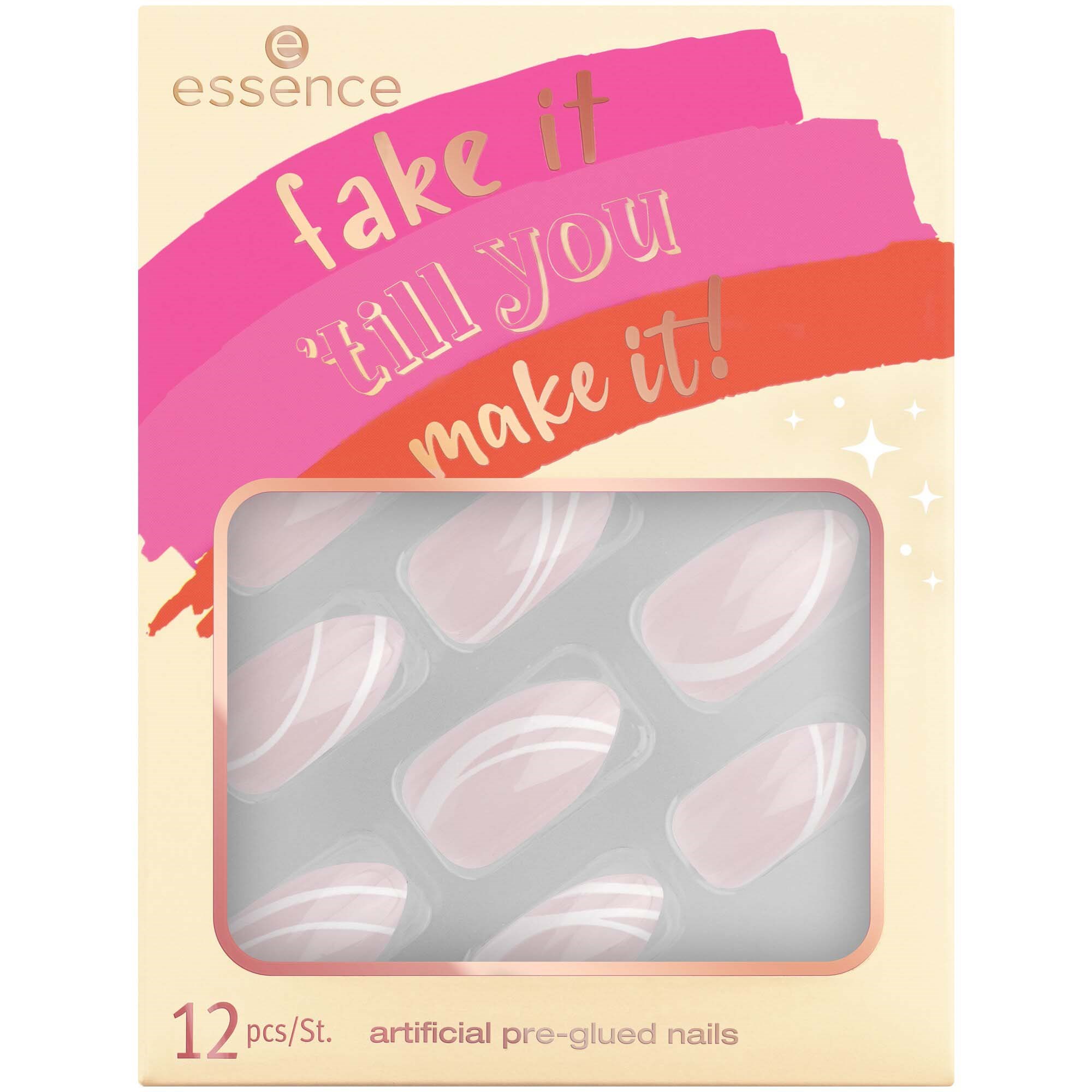 essence Fake It ’Till You Make It! Artificial Pre-Glued Nails 04 Marbl