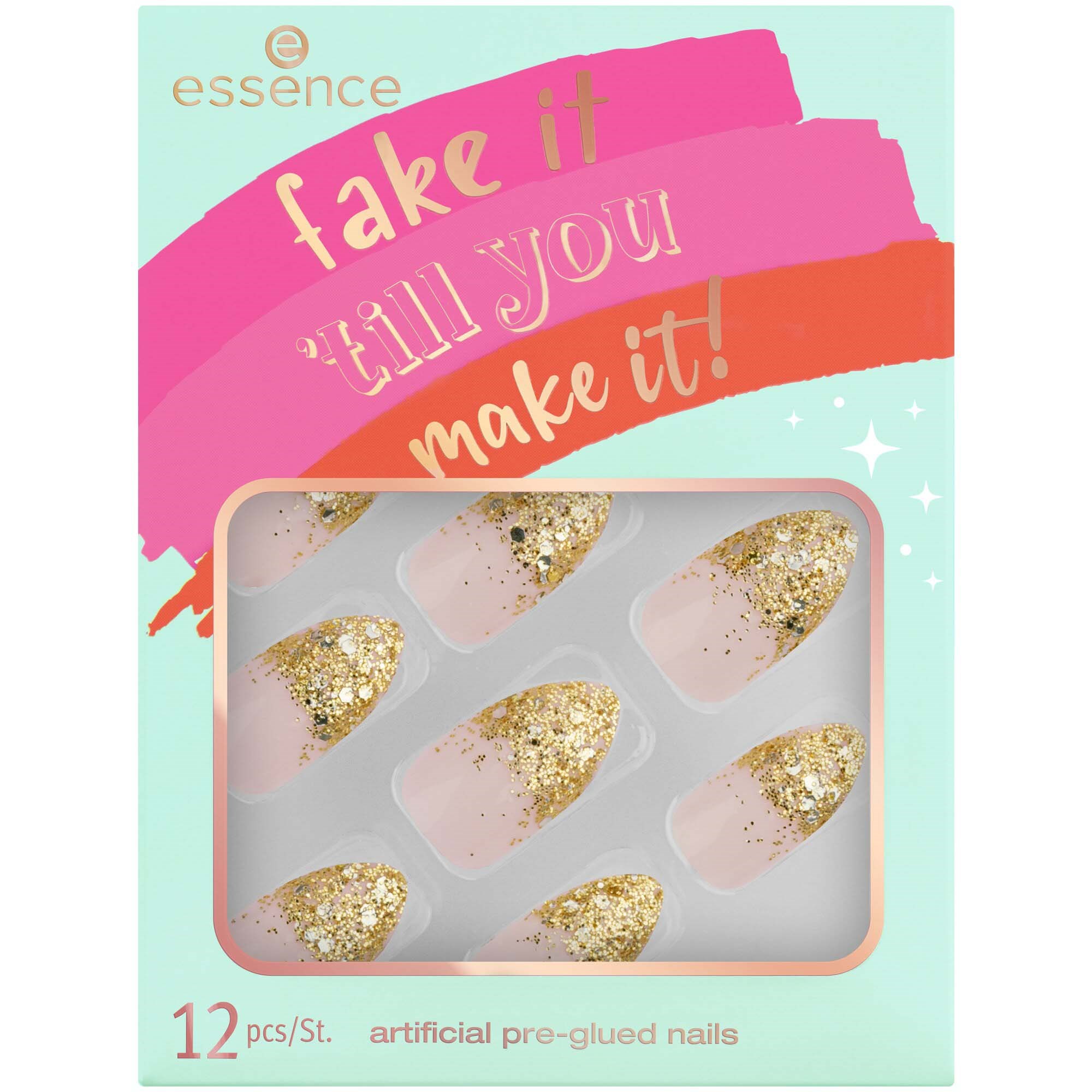 essence Fake It ’Till You Make It! Artificial Pre-Glued Nails 05 Spark