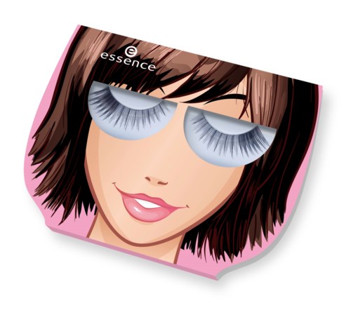 Eine gezeichnete Mädchen mit braunen Haaren, geschlossenen Augen, pinken Lippen und falschen Wimpern. Der Hintergrund ist rosa.
