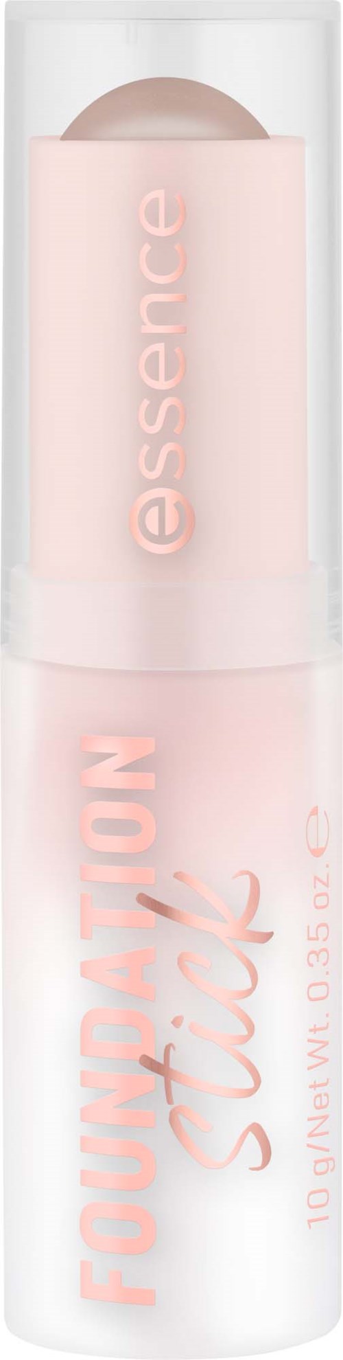 En rosa cylindrical behållare med tydlig topp, märkt 'FLOURISH' och 'essence'.