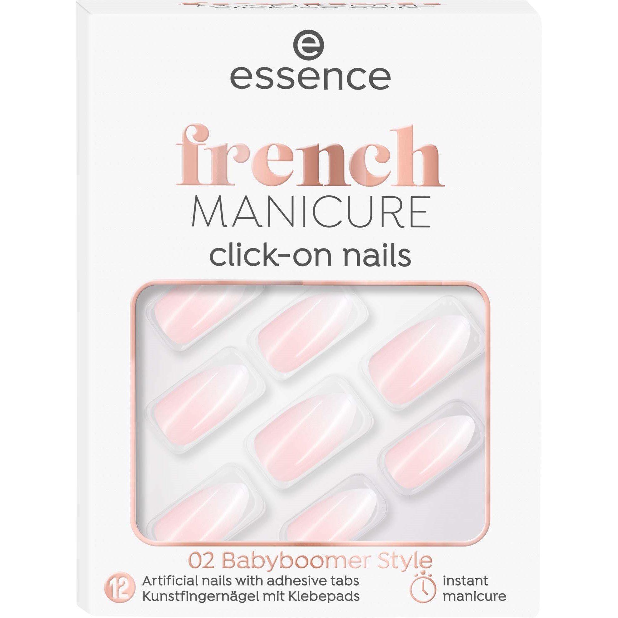essence French Manicure Click-on Nails 02 Babyboomer Style