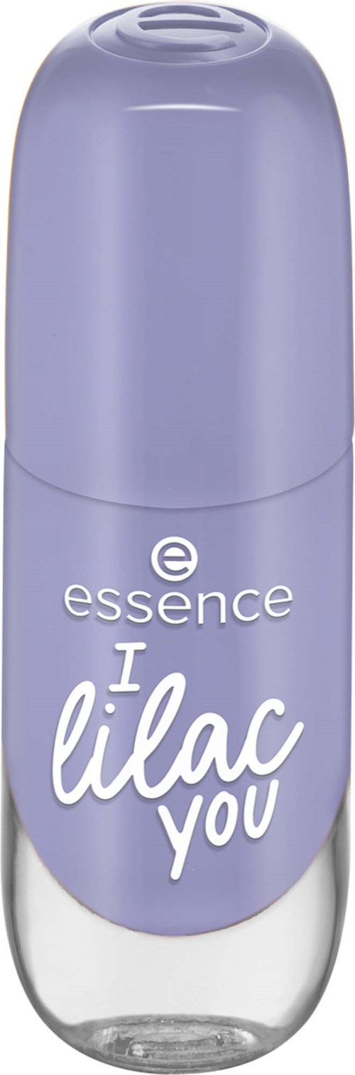 Violetti spraypullo Essence Lilac You -hajuvedelle tai vartaloaromalle, jossa on kirkas alaosa.