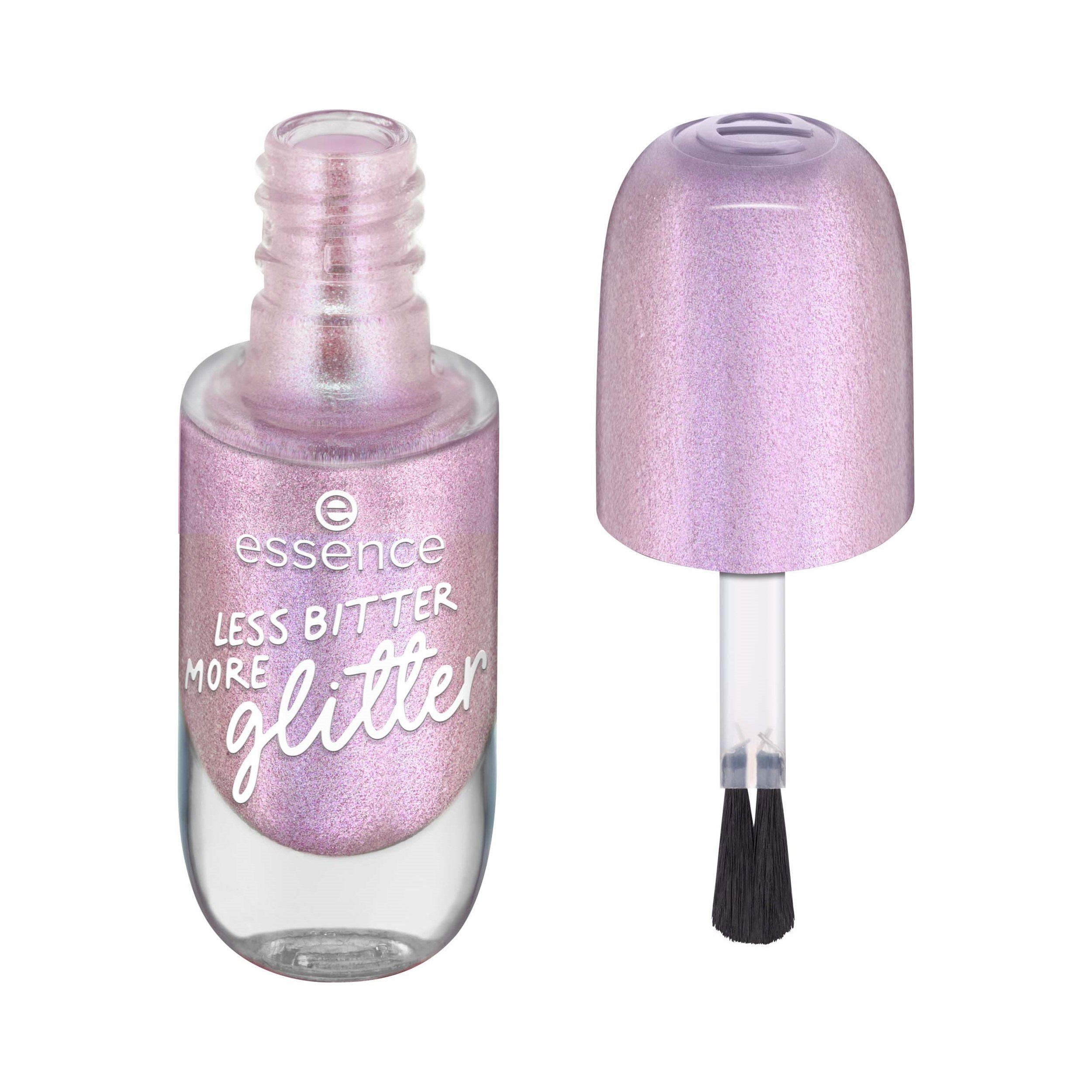 essence gel nail colour 58 LESS BITTER MORE glitter
