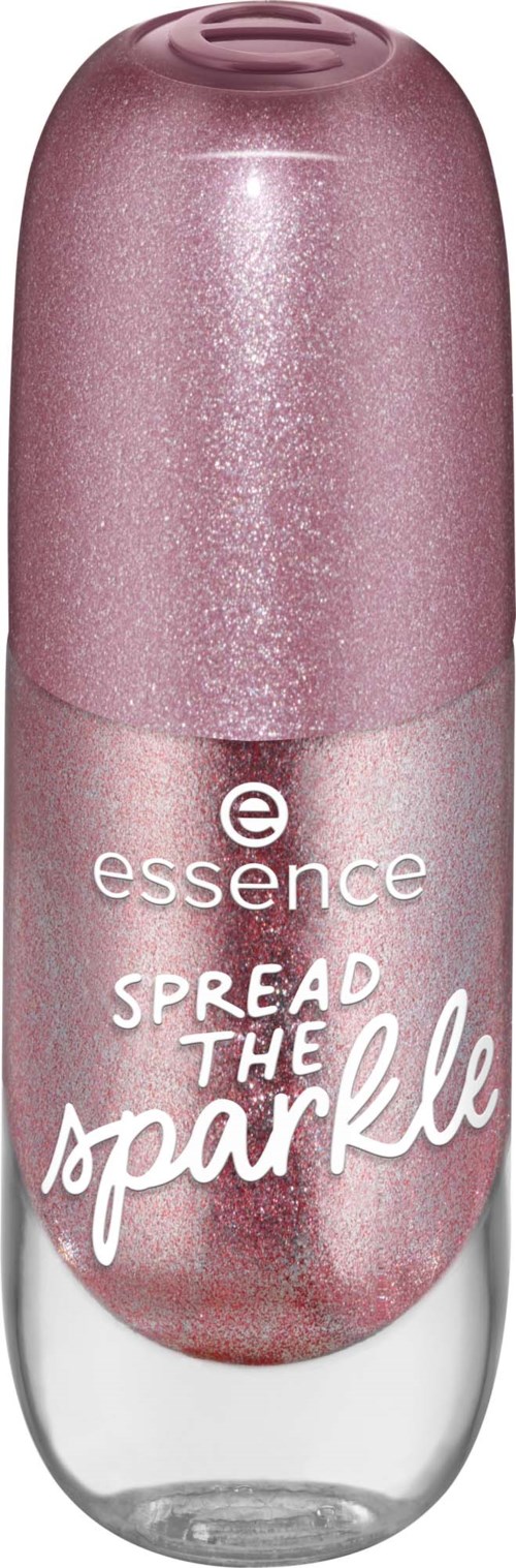 Vaaleanpunainen huultenrajaustabletti, jossa lukee "spread the sparkle", kiiltävä ja hohtava ulkonäkö.
