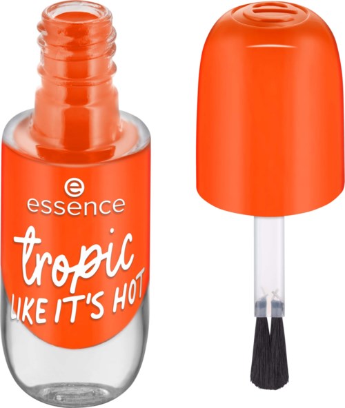 Ranskalasävyinen kynsilakkapullo, etiketti sanoo "Tropic Like It's Hot".