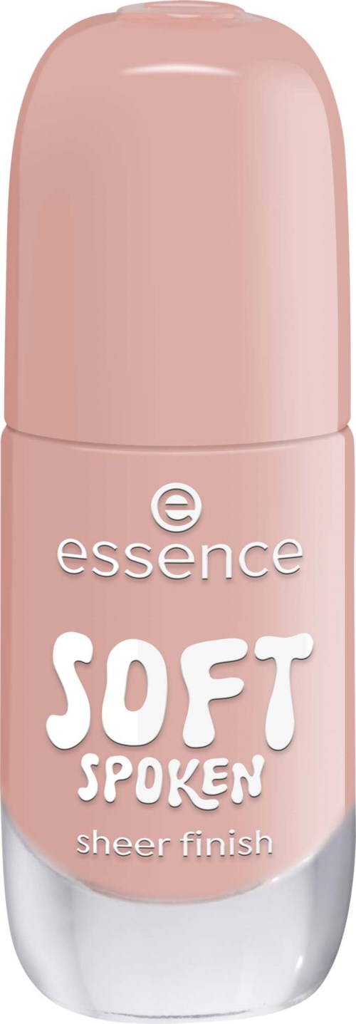 En rosa roll-on deodorant som heter essence SOFT SPOKEN shear finish.