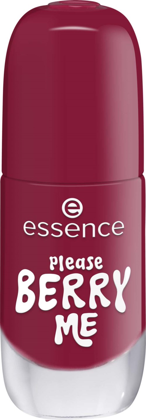 Ett läppstift med rödaktigt rosa lock och etikett som säger Please Berry Me från Essence.