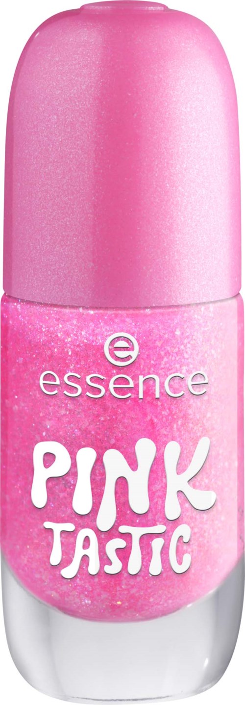 En rosa roll-on-deodorant märkt essence Pink Tactic med en glansig silverbotten.