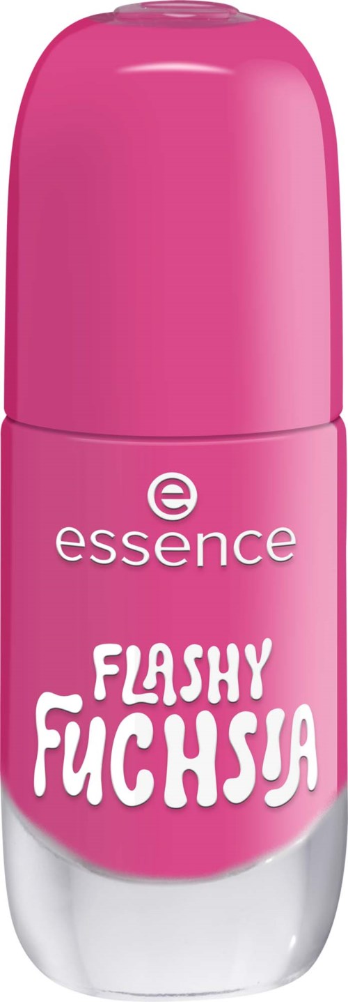 Vaaleanpunainen rull deodorantti, jossa lukee essence ja Flashy Fuchsia.