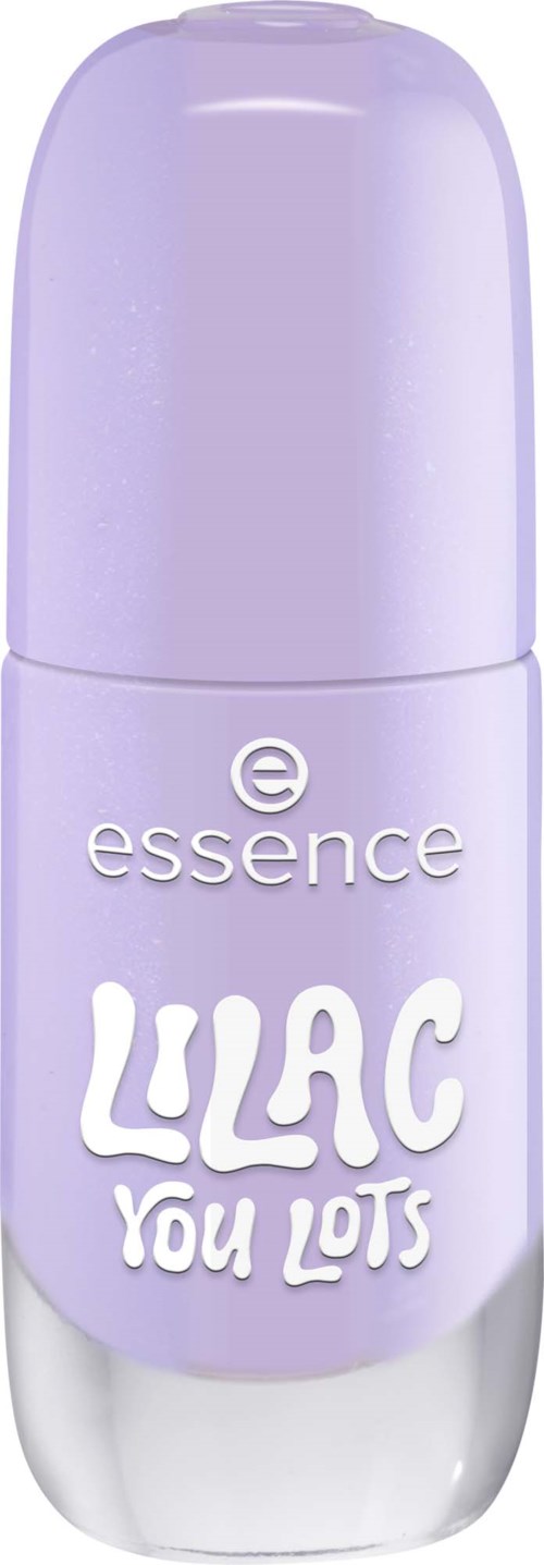En lavendelfärgad stiftdeodorant märkt essence Lilac You Lots. Den har ett runt lock och en silverbas.