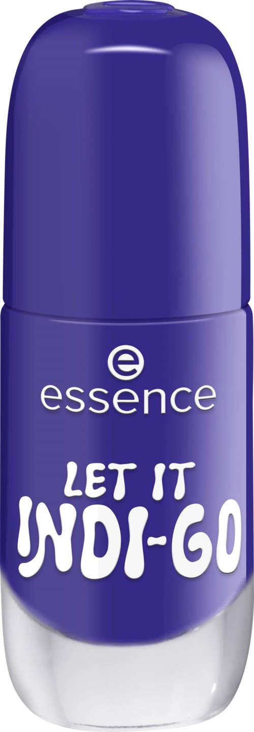 Ett lila roll-on deodorantflaska med ordena "Let It Ind-Go" och märkesnamnet "essence."