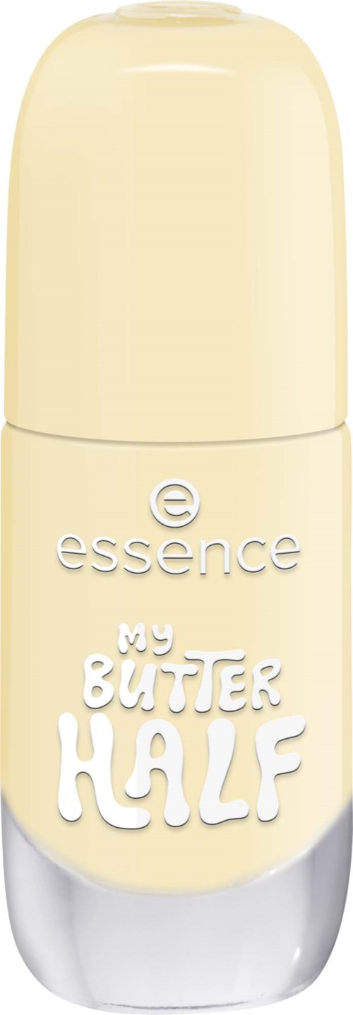 En gul och vit deodorantstift med märket essence och texten min andra hälften på framsidan.