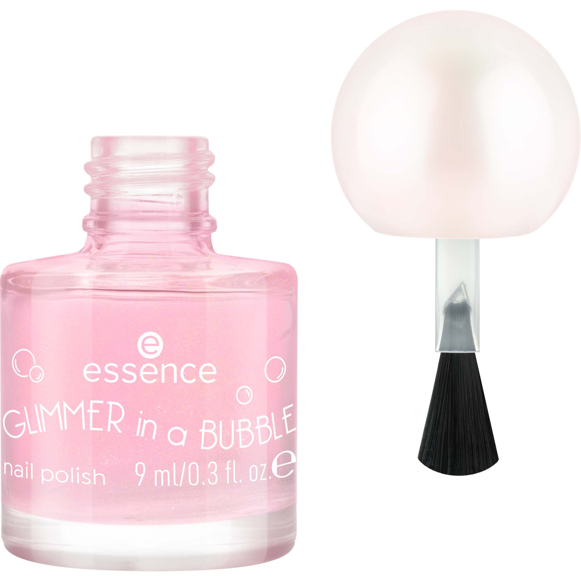 essence Glimmer In A Bubble Nail Polish 01 Glaze In A Haze