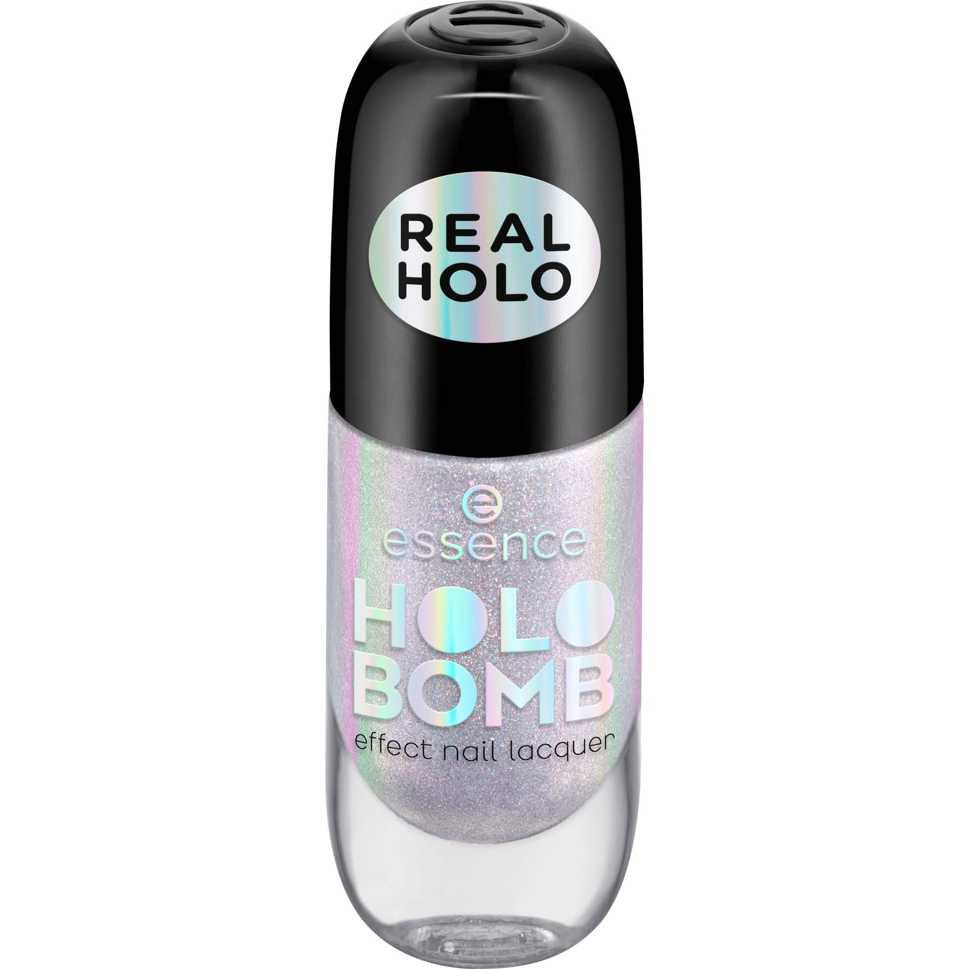 Läs mer om essence HOLO BOMB effect nail lacquer 01 Ridin Holo