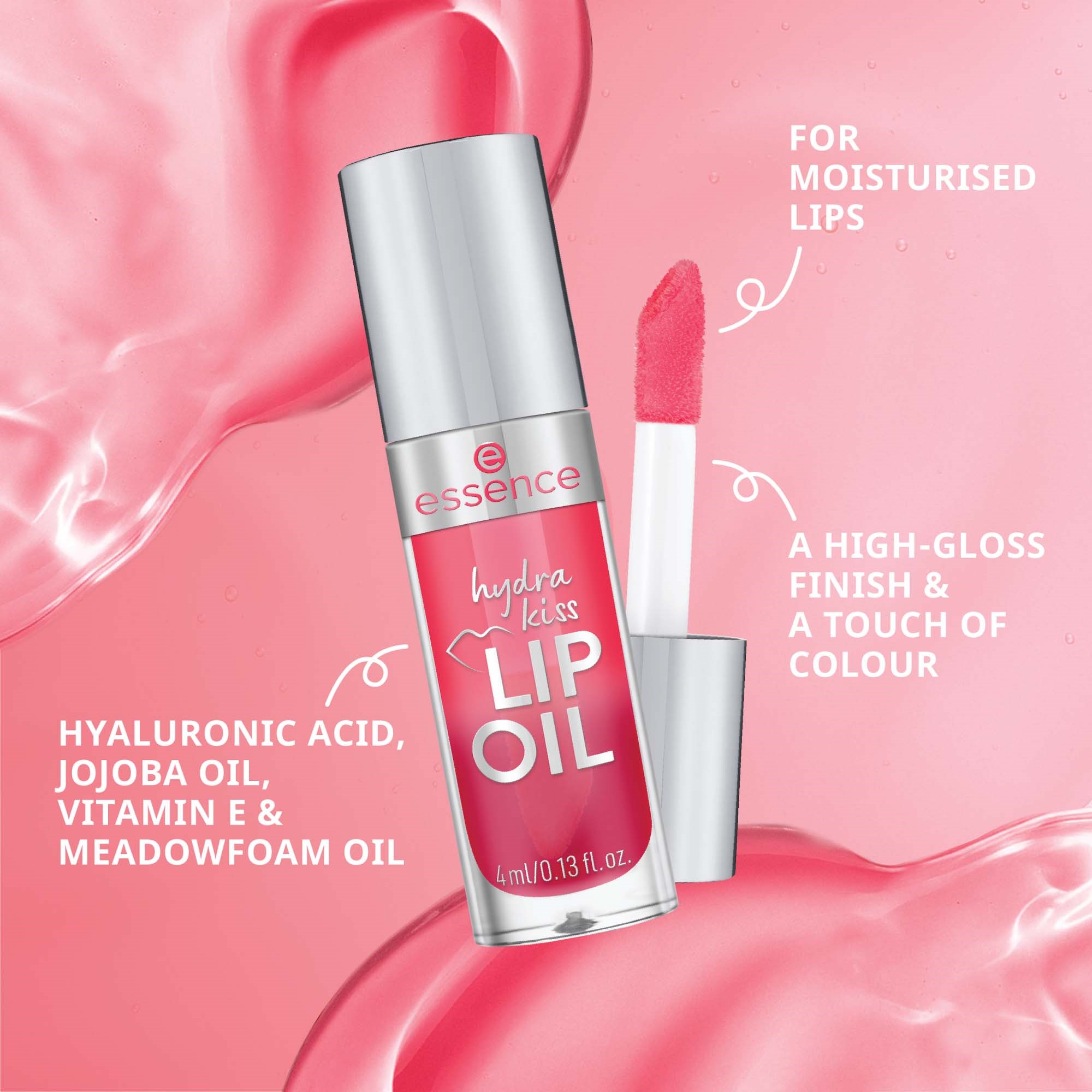 essence Hydra Kiss Lip Oil 10 Sugar Sparkle (obrázok 9)