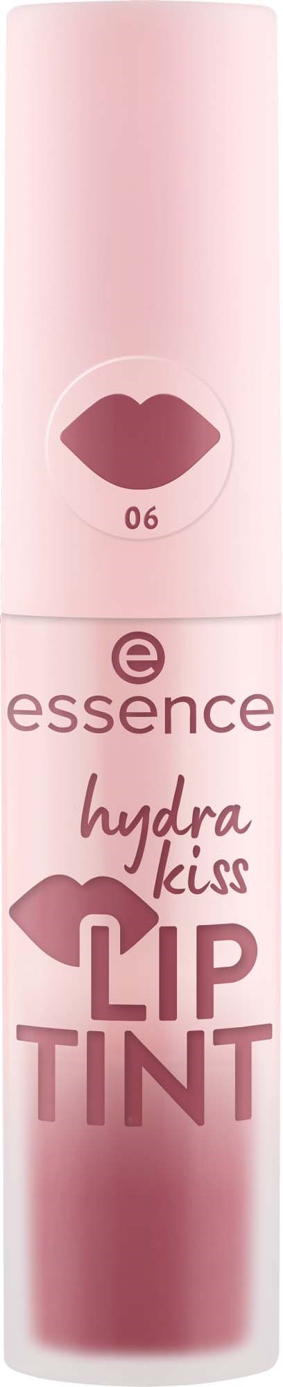 Ett rosa läppbalsam med en läppikon, två rosa nyanser och orden Hydra Kiss Lip Tint.