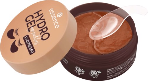 En brun burk med återfuktande ansiktsmask, med en sked inuti och ett beige lock som visar produktnamnet.