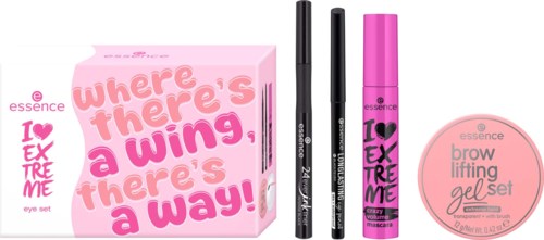Rosa Augen-Make-up-Set mit zwei Stiften, Lippenmaske und Wimpern-Lifting-Gel.