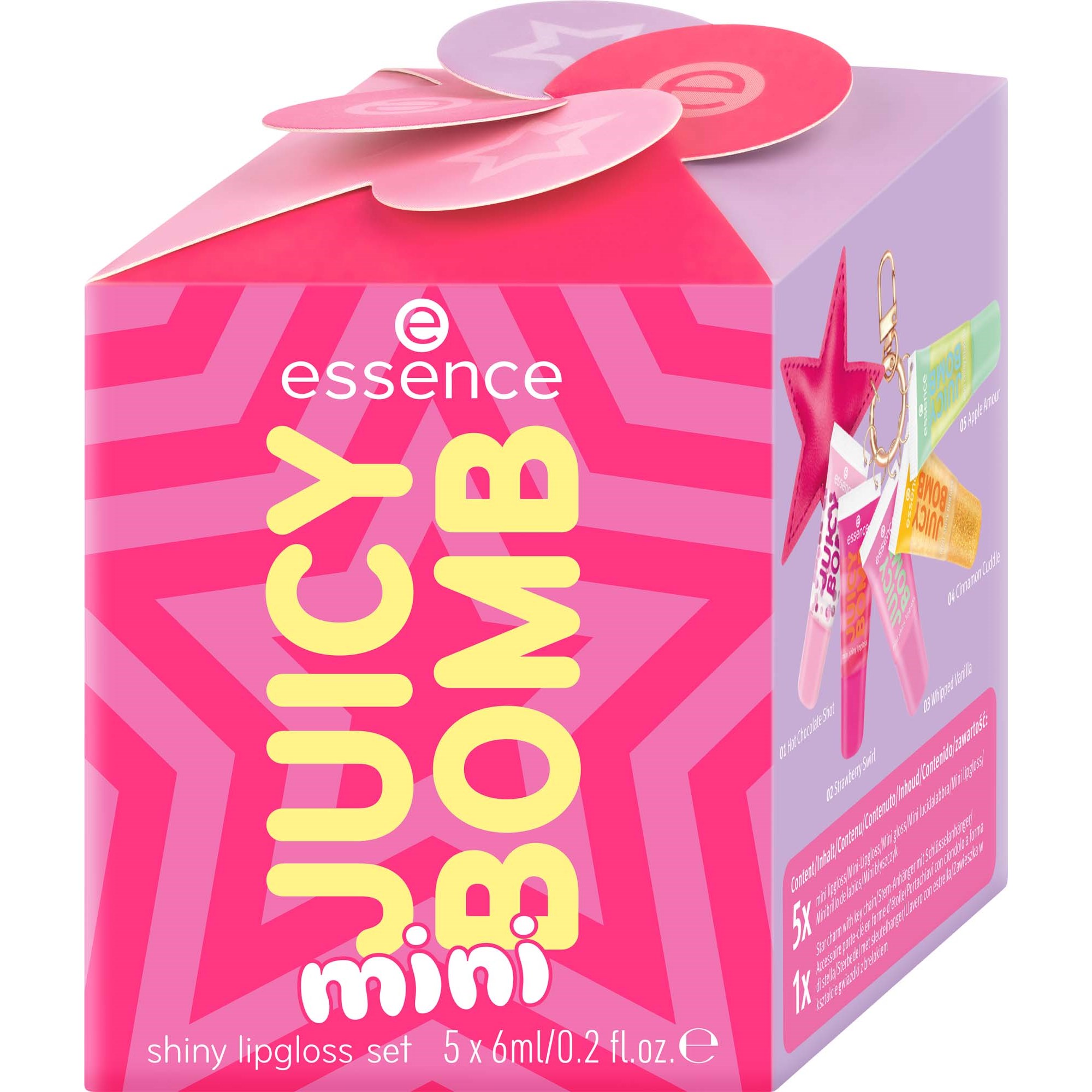 essence Juicy Bomb Mini Shiny Lipgloss Set Holiday Happiness