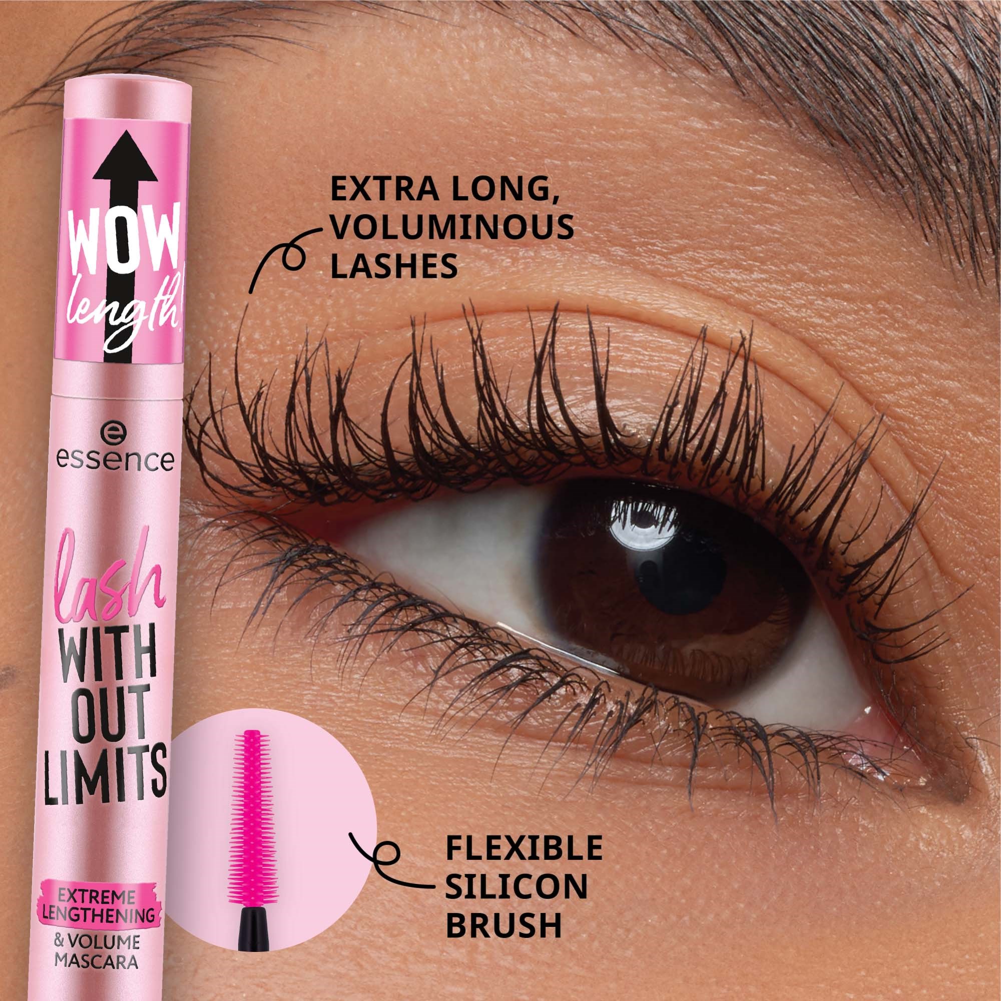 essence Lash Without Limits Extreme Lengthening & Volume Mascara 01 Ul (obrázok 8)