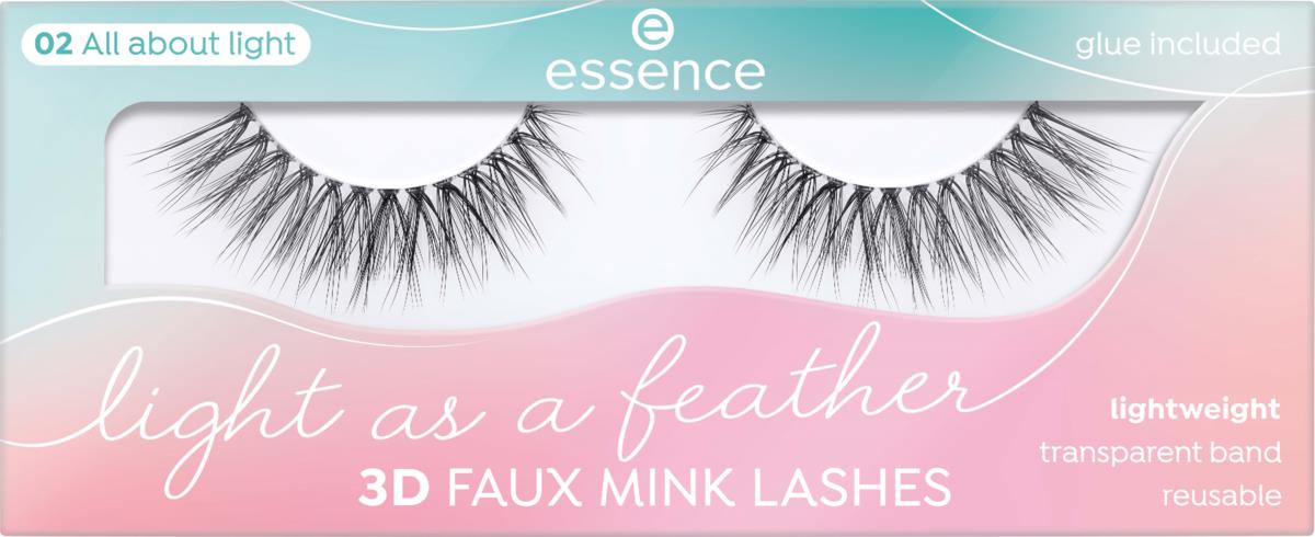 essence Light As 02 Mink Lashes light A about All Feather Faux 3D