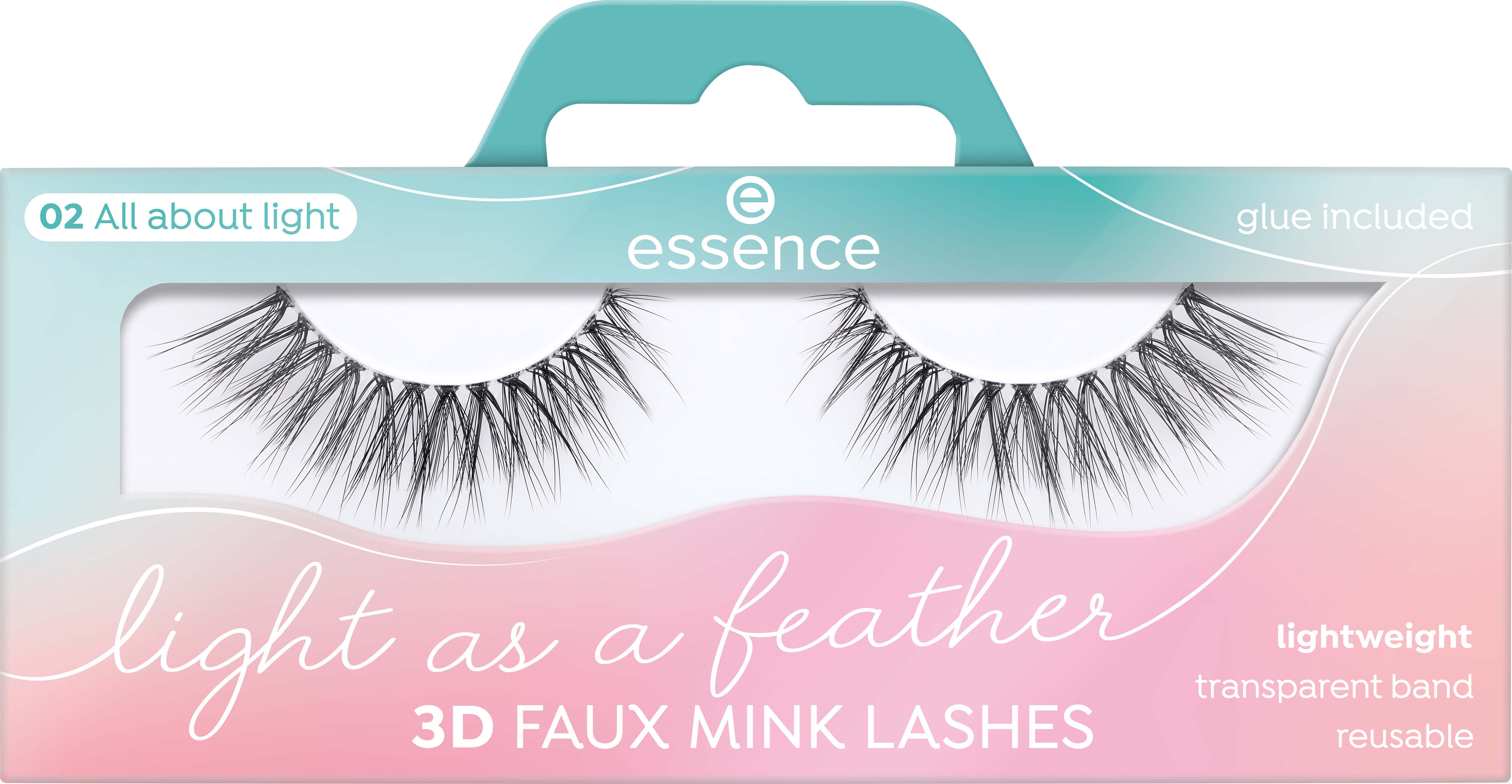 essence Light 3D As Feather Lashes 02 All Faux A about Mink light