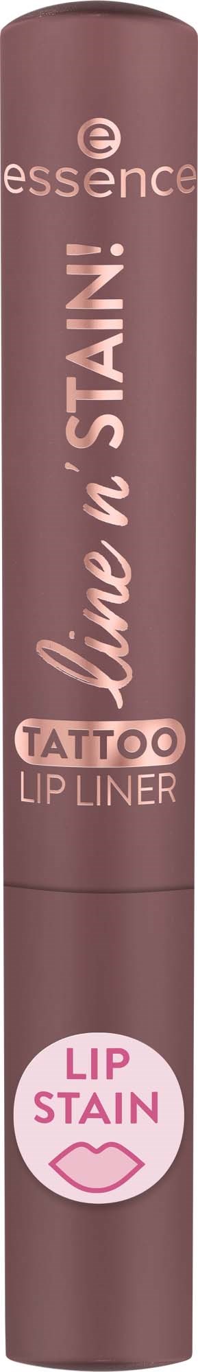 En brun leppestift-trykk med rosa og hvitt tekst som promoterer en leppestain for tatoveringsdesign.