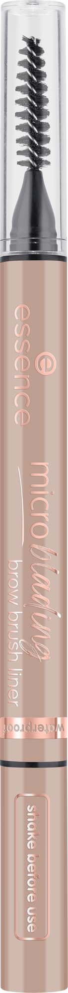 En sminkpenna med spiralborst och roségulds-kropp, märkt Maybelline. Används för ögonbryn eller eyeliner.
