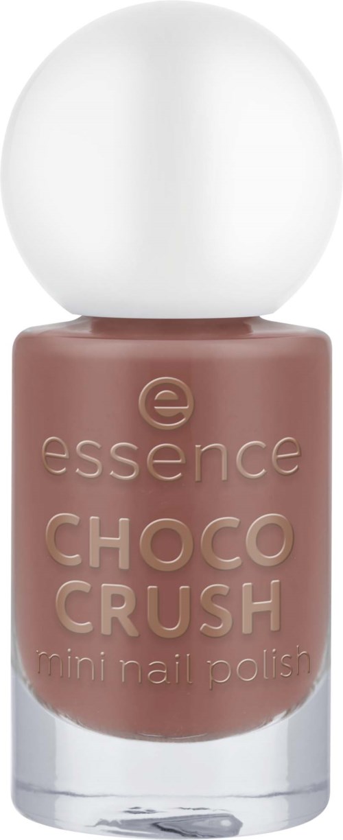 Eine Flasche rosa Nagellack mit weißem runden Deckel und Markennamen.