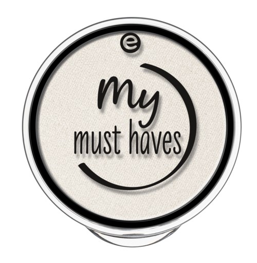 Een koffiecapsule met een label die zegt "my must haves" en een cirkelvormig ontwerp.