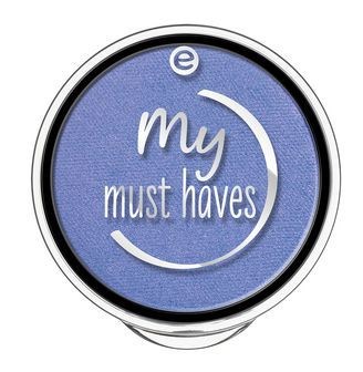 Een blauwe ronde logo met witte tekst "e my must haves" en een gebogen pijl.