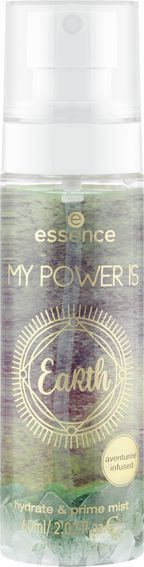 Essence MY POWER IS EaRth Hydrate & Prime Mist – 60 Ml, Mit Aventurin, Feuchtigkeitsspendend & Als Primer