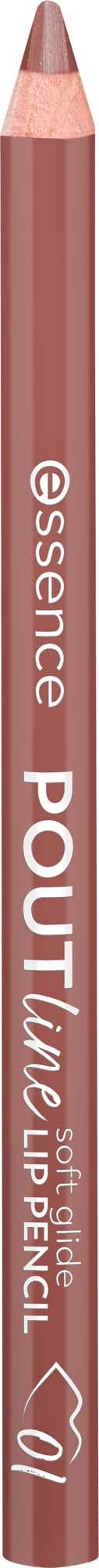 A pink lip pencil with brand and product name written on it.